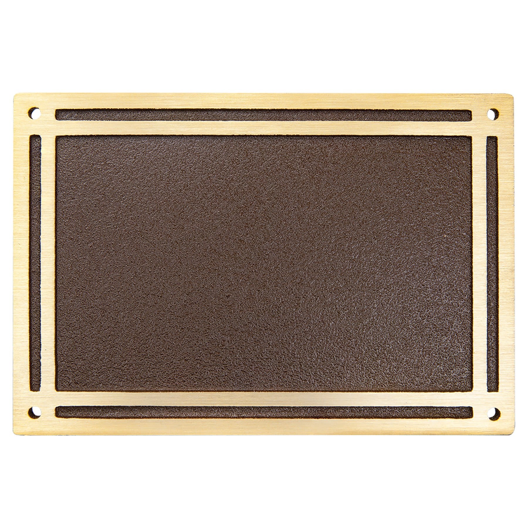 Bronze/Brown Rectangle Cast Aluminum Sign with 4 Mounting Screws