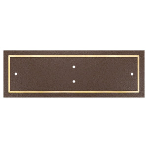 Bronze/Brown Rectangle Cast Aluminum Sign with 2 Mounting Screws