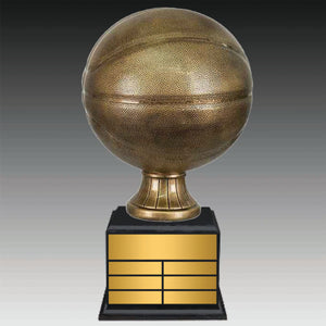 Antique Gold Basketball Resin Trophy