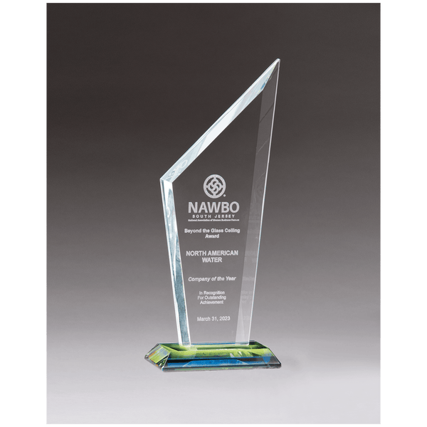 Thick Zenith Series Clear Glass with Prism Effect Base