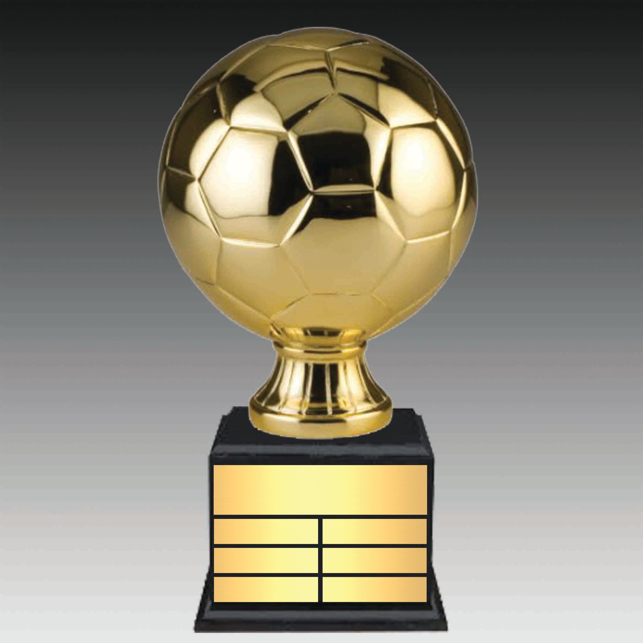 Gold Soccer Ball Resin Trophy