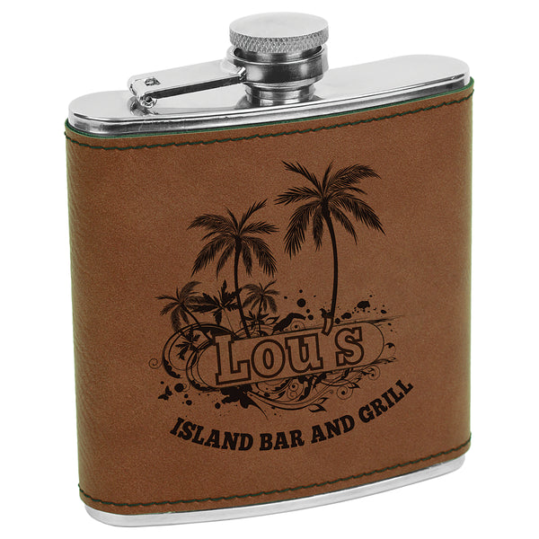 Laserable Stainless Steel 6 oz. Flasks