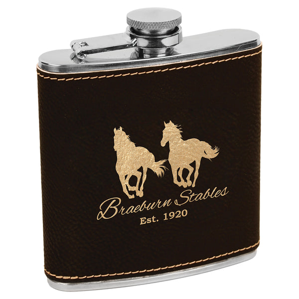 Laserable Stainless Steel 6 oz. Flasks