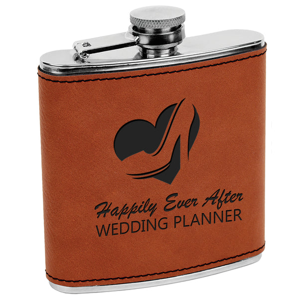 Laserable Stainless Steel 6 oz. Flasks