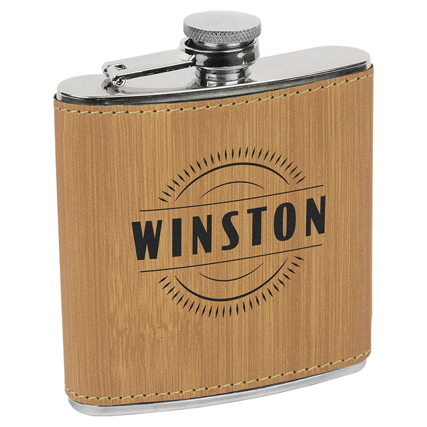 Laserable Stainless Steel 6 oz. Flasks