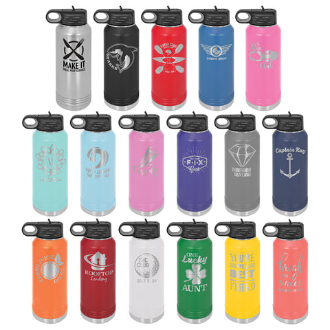 32 oz. Stainless Steel Water Bottle Canteen