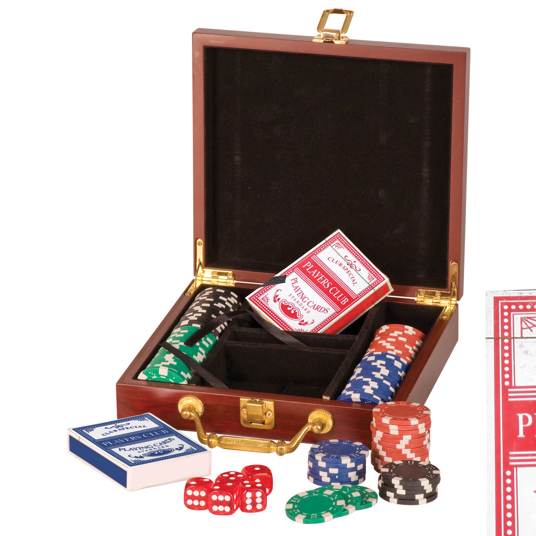 Personalized Poker Set - Rosewood Finish